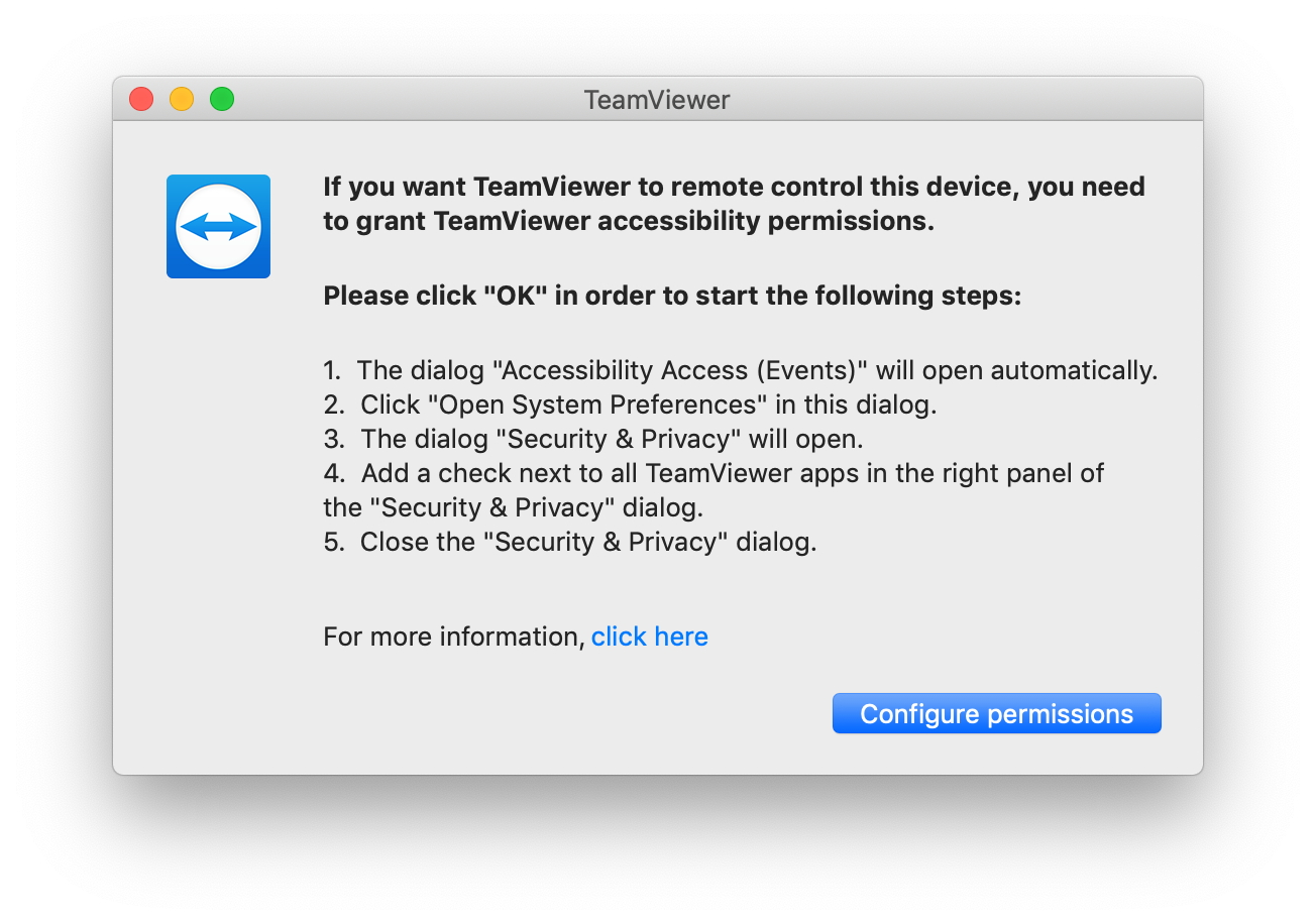 How to allow teamviewer on mac free